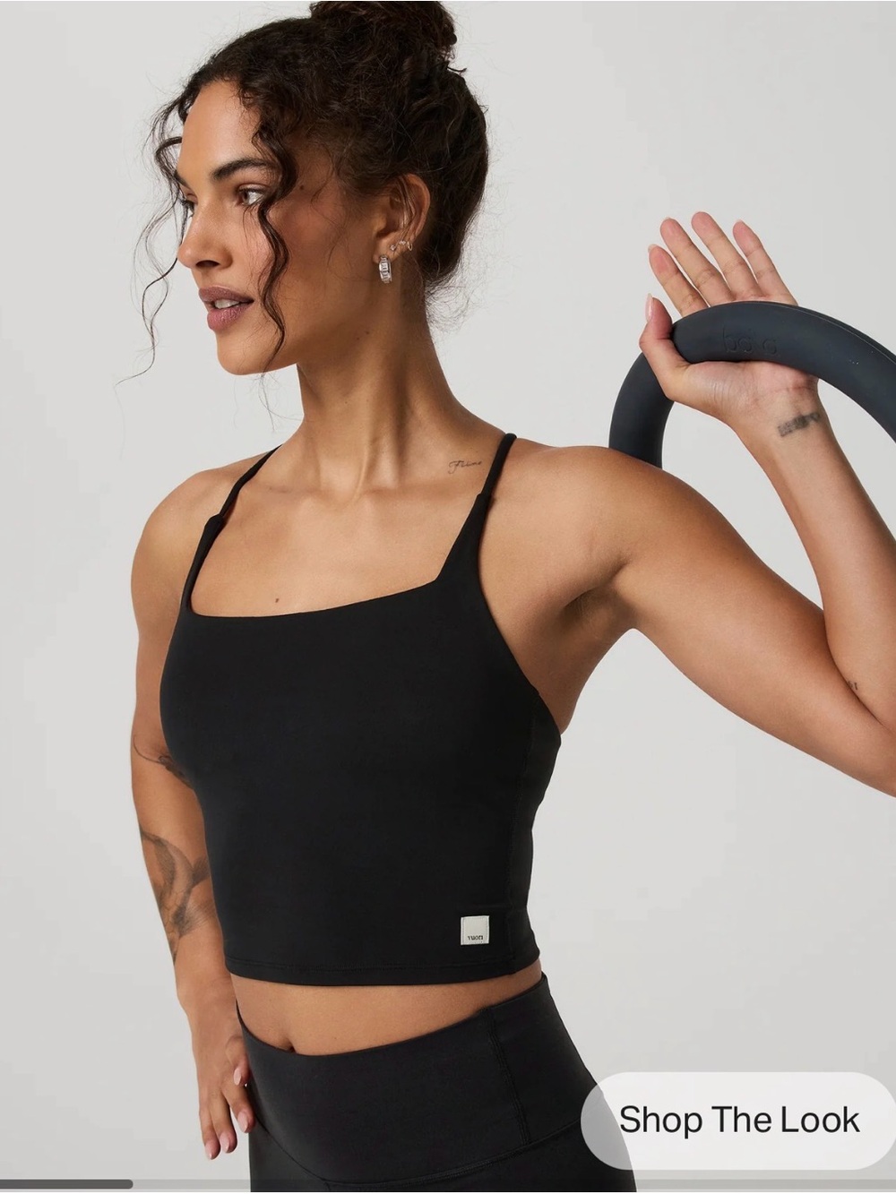 Vuori AllTheFeels Strappy Back Tank-BLACK - Picture 2 of 7